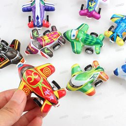 Party Favor 12pcs Pull Back Air Plane Mini Plastic Aircraft Kids Gift Toys For Boy Girl Classic Flight Vehicle Birthday Halloween