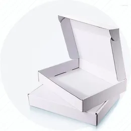 Gift Wrap 5pcs White Mailer Boxes Packing For Small Business Corrugated Cardboard Christmas