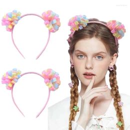 Hair Accessories Ncmama Cute Ribbon Flower Headbands For Woman Sweet Girl Hairband Kids Headwear Hoop Boutique Styling