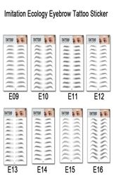 Magic 4D Eyebrow Tattoo Sticker False Eyebrows Enhancers Waterproof Lasting Makeup Waterbased Hairlike Eye Brow Stickers4234132