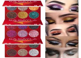 6colors Glitter Shimmer Eyeshadow Pallete Diamond Eye shadow Metallic Beauty Powder Pigment Make Up palette4679398