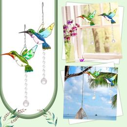 Decorative Figurines Crystal Hummingbird Light Up Wind Chime Large Chimes For Loss Of Loved One Solar Lights Outdoor