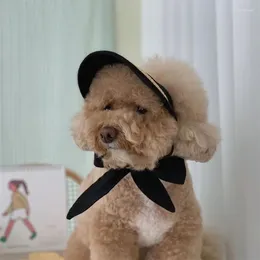 Dog Apparel Pet Puppy Clothing Cat Hat Small Caps Teddy Sunscreen Sunshade Pastoral Style Ins Cute