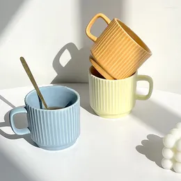 Mugs 2024 Macaron Candy-colored Ceramic For Couples Coffee Cups Ins Style Creative Gift With Home Water Cup