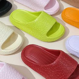 Slippers Fashion Concise Solid Colour Summer Ladies Home Shoes Cosy Slides Lithe Soft Platform Sandals For Men Women Flip Flops H240514