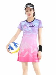 Active Dresses sport Woman Tennis dress Girls Sports Dress Inner shorts Ladies badminton skirt with Shorts Quick Dry Gym workout Sportswear Y240508