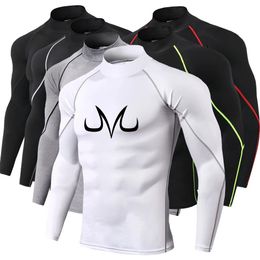 Mens Turtle Neck Compression Shirts Gym Fitness Quick Dry Rashguard Hight Neck Muscle Athletic Bodybuilding Shirts Summer 240514