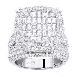 Band Rings Brilliant Moissanite Diamond With Gra Certificate 925 Sier Luxury Vintage Halo Engagement Ring Women Jewellery Destiny Jewel Dhgrf