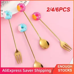 Spoons 2/4/6PCS Household Tableware Comfortable Grip 430 Stainless Durable Cutlery Set Party Supplies Candy Scoop