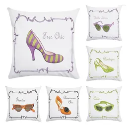 Pillow High Heel Glasses Cover Cotton Polyester Pillowcase Printed Home Decorative Flamingo Throw Euro CR101