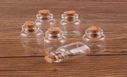 100pcs 16246mm 15ml Mini Glass Wishing Bottles Tiny Jars Vials With Cork Stopper wedding gift6230880