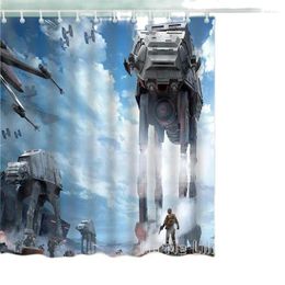 Shower Curtains Star Galaxy War Space By Ho Me Lili Curtain Blue Sky Troopers Panel Polyester Waterproof Fabric Plastic Hook Included