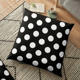 Pillow Medium WHITE & BLACK POLKA DOTS Floor Decorative S For Luxury Sofa