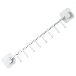 Hooks Clothes Hangers Kitchen Rail Hook Rack Utensil Hanging Bar Utensils Gadget Holder Shelf Organiser Aluminium Wall Mount