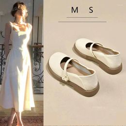 Casual Shoes Fashion Single Women 2024 Spring Summer Comfortable Womens Thick Sole Simple Retro Korean Style