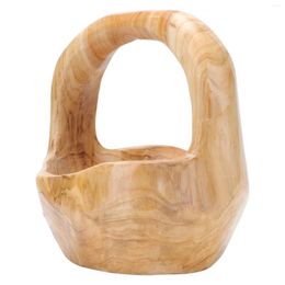 Dinnerware Sets Solid Wood Root Carving Fruit Basket Caving Tray Appetizer Plate Snack Storage Jewelry Salad Creative Bowl Wooden Serving