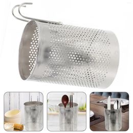 Storage Bottles Stainless Steel Chopstick Holder Spoon Draining Cutlery With Hook Utensil For Party Hanging Type Kitchen