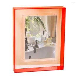 Frames 5 Inch Transparent Po Frame Decorative Picture Display Stand Floating For Tabletop Gallery