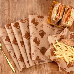 Baking Tools 100PC Sandwich Packaging Paper Food Grade Without BisphenolA Oil Resistant Bread Fries Oilpaper