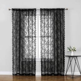 Curtain Korean Black Wave Lace Living Room Decoration Home Bedroom Balcony Window Screen Partition Drop Shinpping