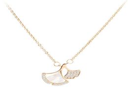 JrSr 100925 Sterling Silver Fritillary Ginkgo Leaf Pendant Necklace 2021 Woman DIY Jewellery Valentine Day Gift Chains8717781