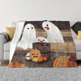 Blankets Ghost Blanket Flannel Decoration Apple Bobbing Portable Home Bedspread