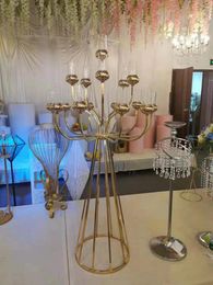 Candle Holders 4pcs Metal Candelabra Stands Wedding Table Centrepieces Road Lead Christmas For Home Party Decoration
