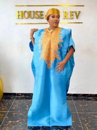 Ethnic Clothing 2024 African Bubu Dress For Women Elegant Evening Party Dresses Traditional Muslim Kaftan Robe Fashion Turkey Gown Plus Size