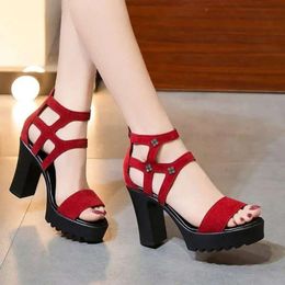 Women Sandals Shoes Summer T-stage Fashion Dancing High Heel Sexy Stiletto Party Wedding Black Size 35-40Sandals saa 35-40