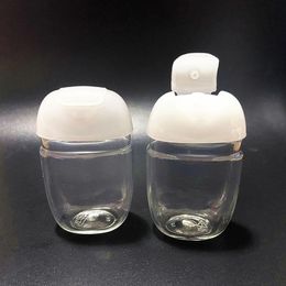 wholesale 30ml Hand Sanitizer Bottle Sanitizer Packing Bottles Empty Transparent Trapezoidal Box PET Flip Cap Hand Gel Bottle ZZ