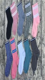 Grey Colours Stockings Midcalf Crew Socks Fashion Long Socks Sports Football Cheerleaders KneeHigh Socks Cotton Leg Warmers9519847
