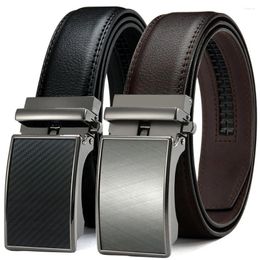 Belts Men Belt Genuine Leather Metal Alloy Automatic Buckle High Quality For Men's Cowhide Trendy Business