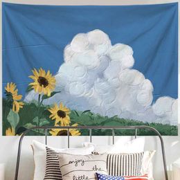 Tapestries Beautiful oil painting landscape pattern tapestry home living room bedroom dormitory wall decoration background cloth