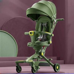 Strollers# New Baby Stroller multifunction Two-way Sitting and Lying baby pram High view Portable four wheels stroller childrens cart H240514