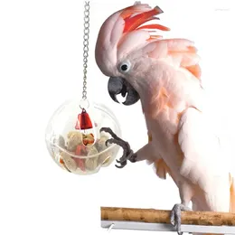 Other Bird Supplies Pet Parrot Food Feeder Foraging Ball Chain Cage Feeding Chew Toy Fruit Nut Container For Birds Accessories