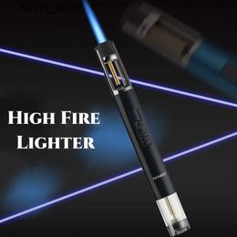 Lighters Honest Gas Lighter outdoor barbecue kitchen flashlight creative pen spray gun windproof welding camping high-power ignition tool S24513