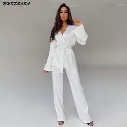 Home Clothing Wedding Bride Pajamas For Women Robe Sets Full Sleeves Women's Clothes Trouser Suits Satin Nightgowns 2024 Loungewear