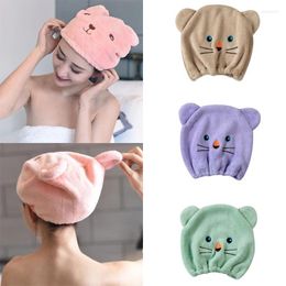 Towel Turban Shower Cap Cartoon Quickly Dry Hair Good Hygroscopicity And Breathability Microfiber Hat Wrapped