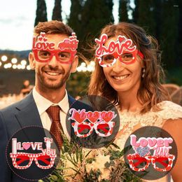 Party Favor 12 Pieces Happy Valentines Eyeglasses Red Po Props Love Heart Celebration Wedding Decorations Halloween Christmas