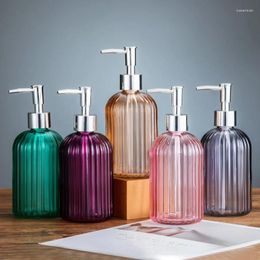 Liquid Soap Dispenser Glass Shampoo Hand Bottle With Stainless Steel Pump Wall Shower For Bathroom Kitchen Accessories
