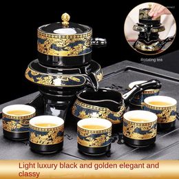 Teaware Sets Lazy Person Tea Set Living Room Small Semi-automatic Stone Grinding Divine Tool Cup Office Brewing Pot