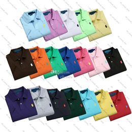 Embroidered Polos Mens Brands Polo Ralphly Men Casual Cotton Sleeve Business Chest Letter Clothing Shorts Sleeve Big And Small Horses Clothes Size Xs-Xxl 118
