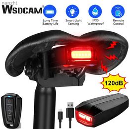 Alarm systems WSDCAM waterproof wireless bicycle alarm bicycle tail light anti-theft alarm USB charging remote control LED tail light bicycle finder WX