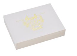 Mini Gold Embossed Thank you Card Valentine Christmas Party Invitation Letter Greeting Cards high quality whole oem 20189795576