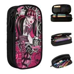 Cosmetic Bags Draculaura Pencil Case Pencilcases Pen Box For Girl Boy Large Storage Bag Office Gifts Stationery