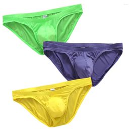 Underpants 2 Pcs Men Boxers Briefs Cooling Sexy Slips Mens Underwear Translucent Sexi Quick Drying Trunks Classic Solid