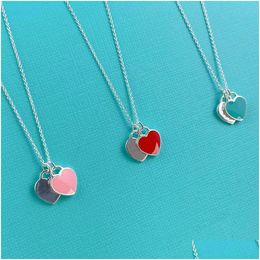Pendant Necklaces High End Peach Necklace Classic Designer Womens 18K Gold Original Jewellery Gifts 316L Stainless Steel Factory Drop De Dhkkq