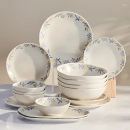 Plates European Ceramic Plate Irregularity Wedding Centre Dinner Set And Dishes Hand Painted Flower Decoration Home Snack Dish