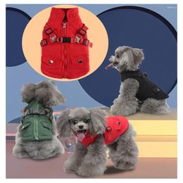 Dog Apparel Winter Warm Coat Jacket Windproof Clothes Small Medium Animal Dogs Padded Clothing Pomeranian Pet Supplies