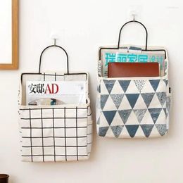 Storage Bags Bag Sorting Dormitory Bathroom Good Single Pocket Diagonal Fabric Wall Shelf Hanging Organiser Basket